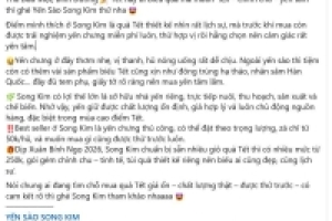 Yến Sào Song Kim Tự Hào Được Fanpage Uy Tín Bình Dương 24h Giới Thiệu