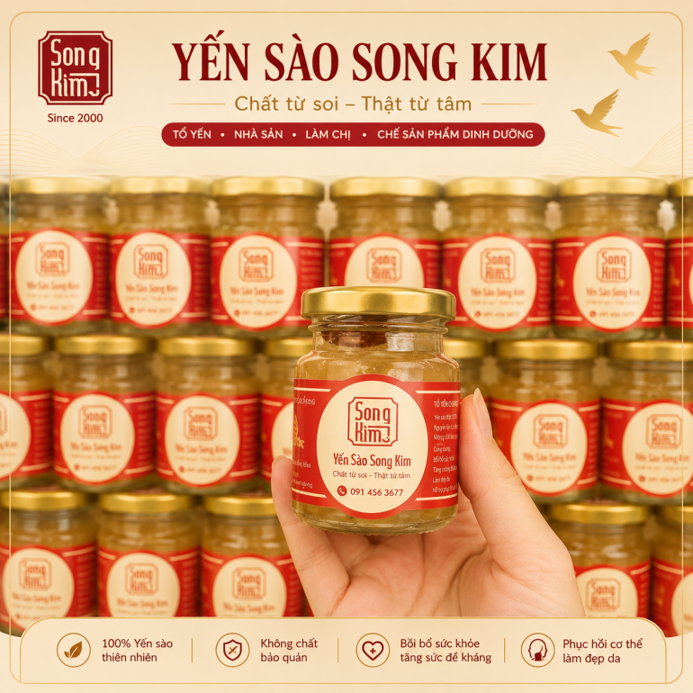 Yến Chưng Tươi Handmade (Hũ 70ml) - Yến Sào Song Kim