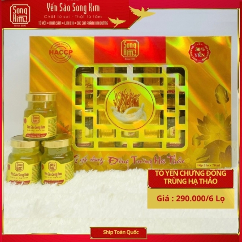 Xách Yến Chưng Đông Trùng Hạ Thảo  - 6 Hủ