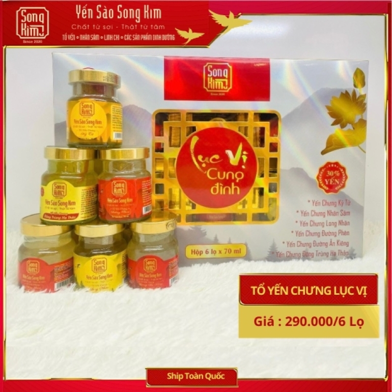 Xách Yến Chưng Lục Vị - 6 Hủ