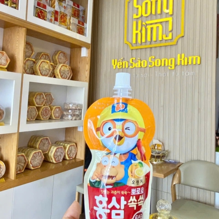 Nước Hồng Sâm Hàn Quốc Cho Bé Pororo Paldo (Túi 100ml)