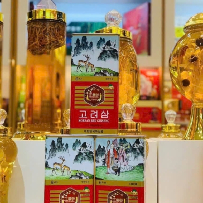 Hồng sâm củ khô hộp thiếc 75g