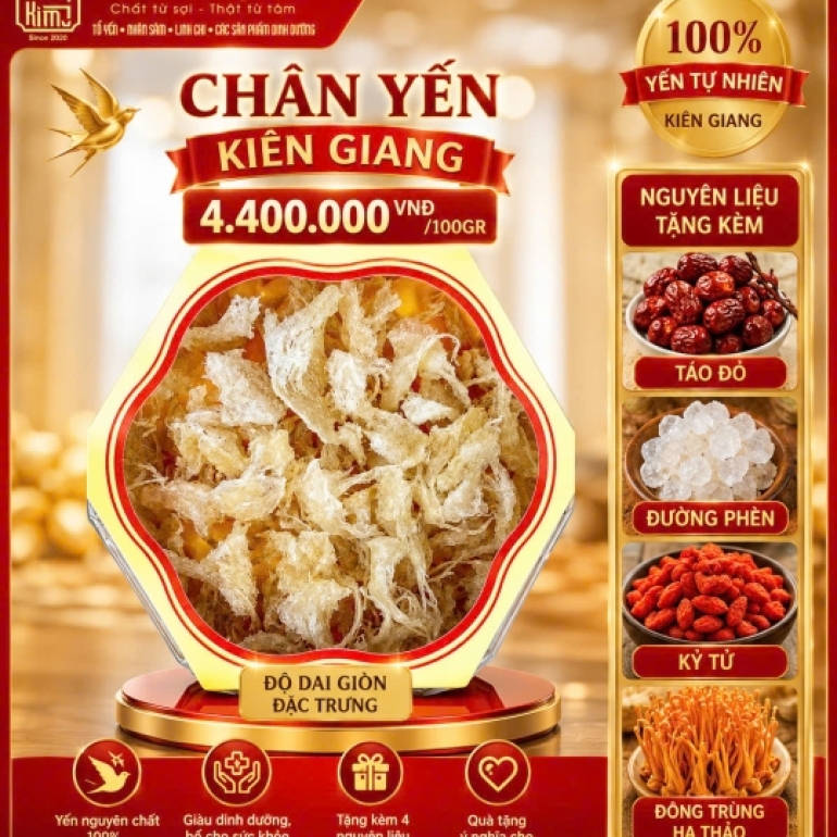 YẾN TINH CHẾ LOẠI CHÂN YẾN 100G
