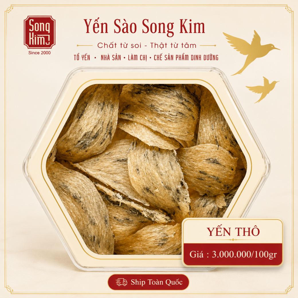 Yến Thô Nguyên Tổ Loại 1 (100g) - Yến Sào Song Kim
