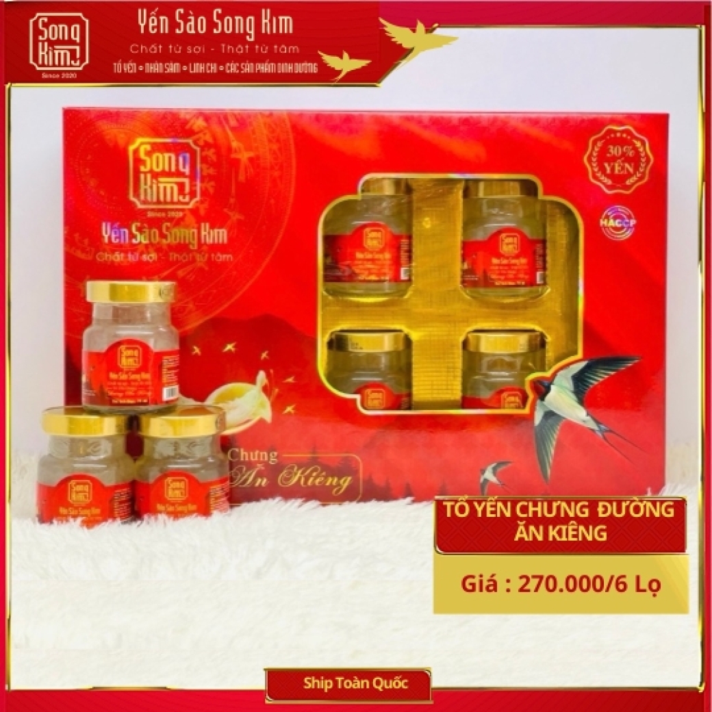 Xách Yến Chưng Đường Kiêng  - 6 Hủ