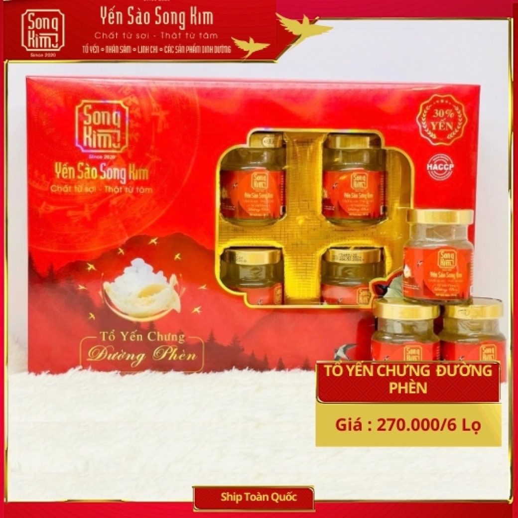Xách Yến Chưng Đường Phèn - 6 Hủ